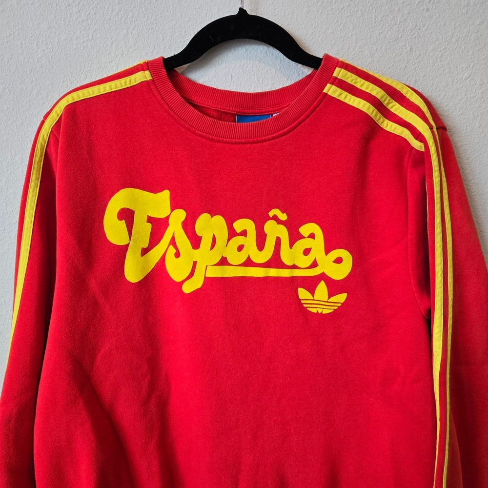 2011 Adidas Originals Mens Espana Spain Red Sweatshirt Size L, World Cup Soccer - Picture 2 of 7